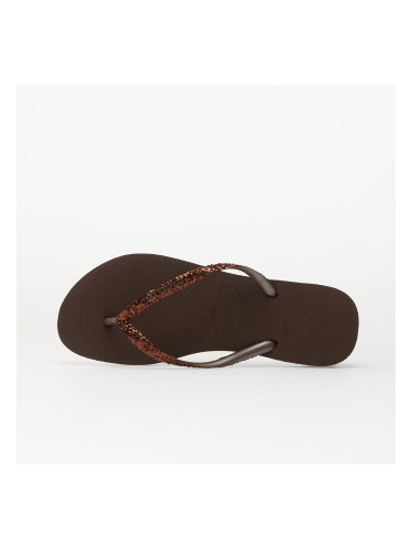 Сникърси Havaianas Slim Glitter Ii Dark Brown EUR 35/36