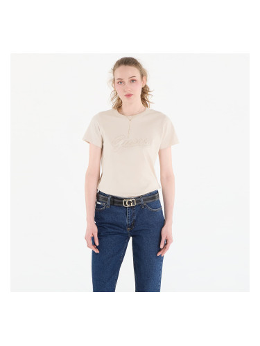 Тениска GUESS Ss Cn 3D Guess Script Tee Warm Slate XS
