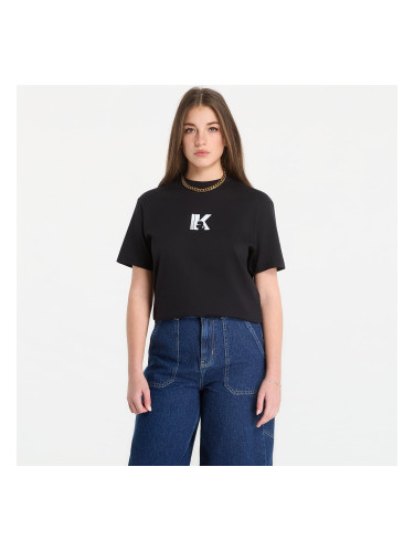 Тениска Karl Lagerfeld Jeans Reg Ss K-Logo Tee Black XS