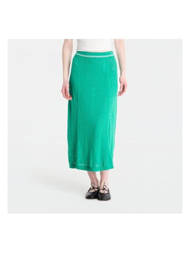 Пола Tommy Hilfiger Swimshop Viscose Silk Midi Skirt Jade Wink XS