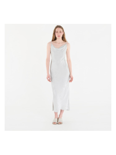 Облекло Calvin Klein Viscose Jacquard Maxi Slip Dress Green XS