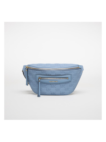 Чантичка за кръста Michael Kors Jet Set Travel Medium Logo Embossed Leather Sling Pack Chambray Universal