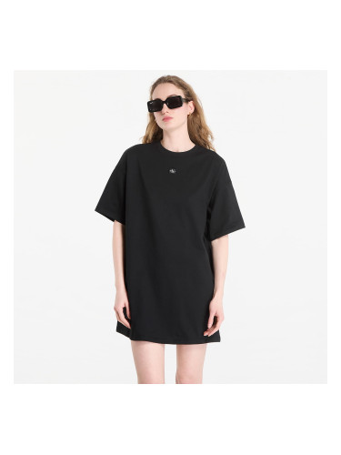 Облекло Calvin Klein Jeans Ss Woven Label Oversized Tee Dress Black S