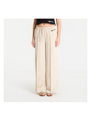 Панталони Karl Lagerfeld Jeans Wide Leg Satin Pant Champagne XS
