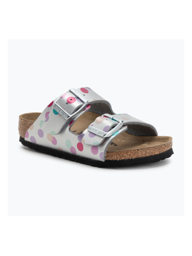 BIRKENSTOCK детски джапанки Arizona BF Narrow електрически металик на точки сребро