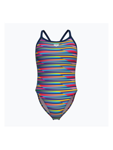 Дамски бански костюм от една част arena Racing Stripe Xcriss Cross navy multi/navy