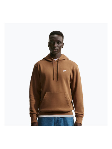 Мъжки суитшърт Nike Club Pullover Hoodie ale brown/ale brown/white