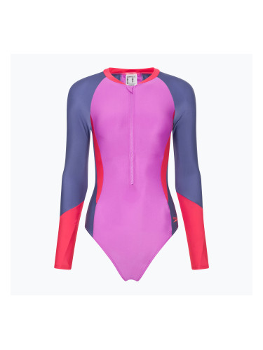 Speedo Colour Block дамски бански костюм от една част, неоново лилав