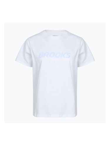 Дамска тениска за бягане Brooks Graphic white/halogen blue