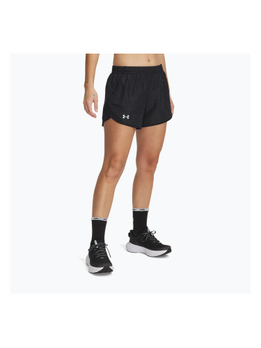 Дамски къси панталони за бягане Under Armour Fly By 3", черни / светлоотразителни