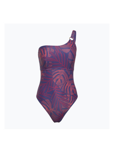 Speedo дамски бански от една част Shaping Printed Asymmetric hapuna blue