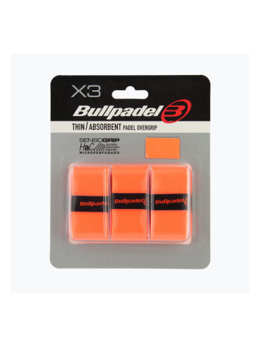 Грипове за падел ракети Bullpadel GB-1705 Senso Absorbent 3 pcs. fluor orange