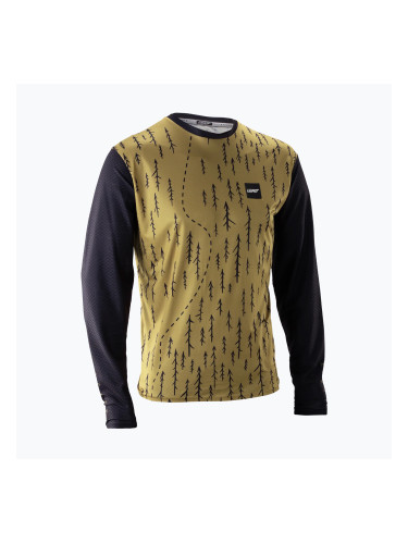 Мъжка блуза с дълъг ръкав за колоездене Leatt MTB Trail 3.0 trails brown