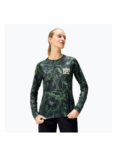 Дамски колоездачен екип с дълъг ръкав Endura Floral Ltd W black