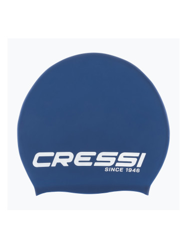 Шапка за плуване с дълга коса Cressi Loira синя/бяла