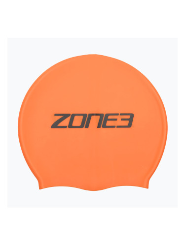 Шапка за плуване ZONE3 Extra Long Hair hi-vis orange