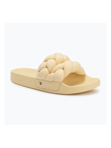 Дамски чехли Tommy Jeans Braided Slide frozen custard