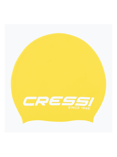 Шапка за плуване с дълга коса Cressi Loira жълто/бяло