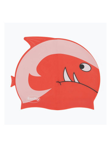Fashy 3048 Детска шапка за плуване с печат в жълто/червено