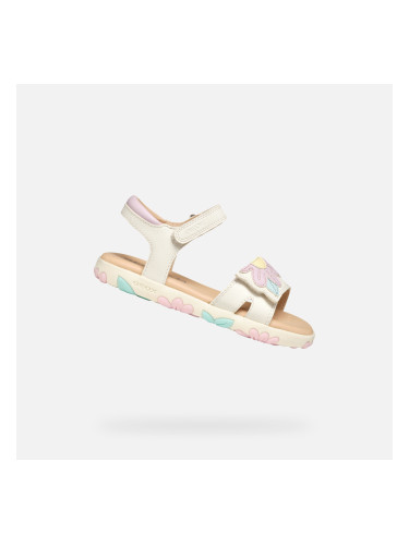 Бели сандали Geox Haiti за момичета