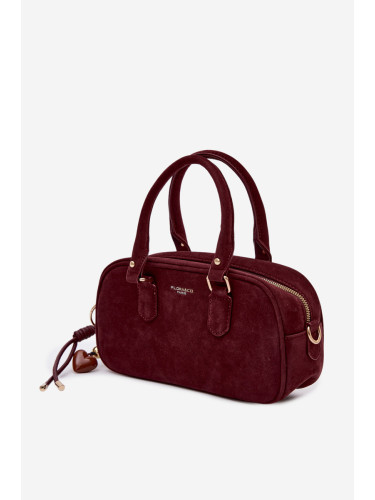 Малка бордо чанта в кутия Flora&Co