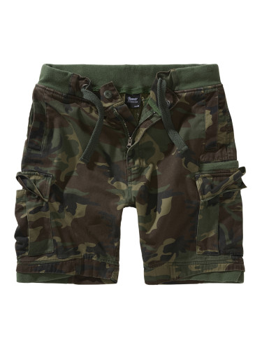 Мъжки къси карго панталони в камуфлажен цвят Packham Vintage woodland
