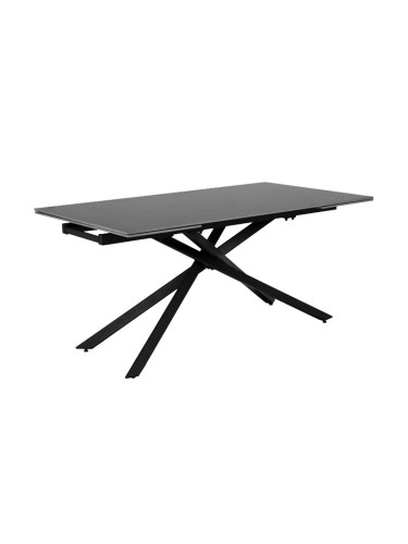 РАЗТЕГАТЕЛНА ТРАПЕЗНА МАСА РЕЙН 160-240/90/76 СМ В ЧЕРНО