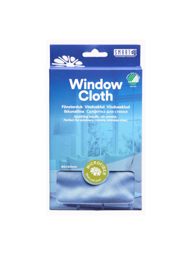 МИКРОФИБЪРНА КЪРПА ЗА ПОЧИСТВАНЕ И ПОЛИРАНЕ НА СТЪКЛО 40/40 СМ