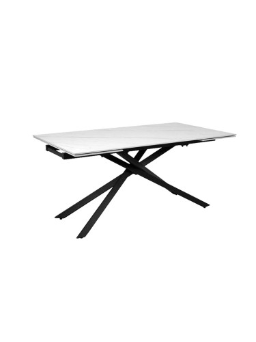 РАЗТЕГАТЕЛНА ТРАПЕЗНА МАСА РЕЙН 160-240/90/76 СМ В БЯЛО И ЧЕРНО