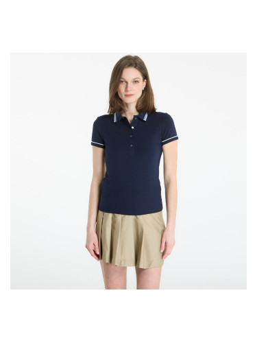 Тениска LACOSTE Ribbed Collar Shirt Navy Blue/ Chambray-Flour 36