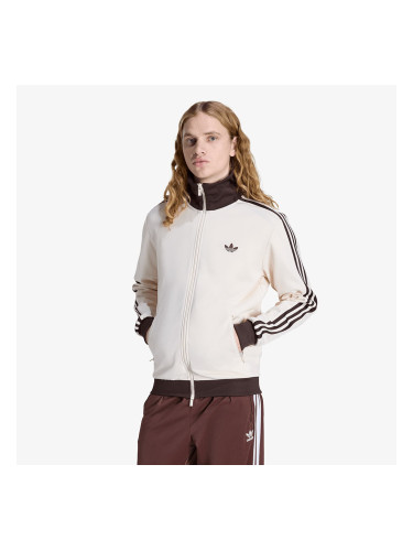 Суитшърт adidas Classic Track Top Wonder White/ Aurora Coffee XXL