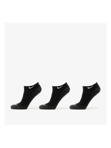 Nike Everyday Max Cushioned Training No-Show Socks 3-Pack Black/ Anthracite/ White S