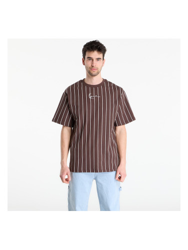 Тениска Karl Kani Small Signature Essential Pinstripe Tee Brown S