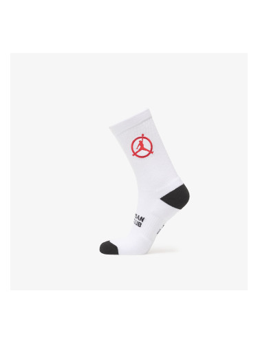 Jordan Flight Club Cushioned Crew Socks White/ Black/ University Red S
