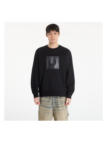 Суитшърт FRED PERRY Box Graphic Sweatshirt Black/ Anchorgrey M