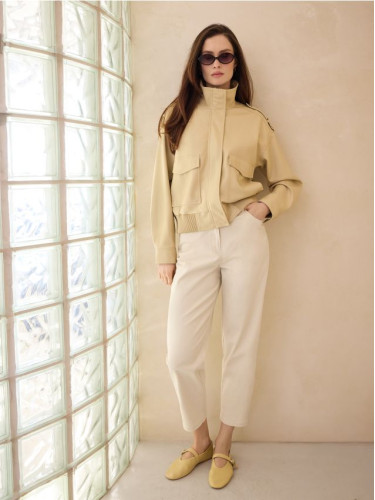 Mohito - Панталон с прав крачол - кремaво