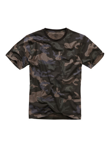 Мъжка изчистена тениска в тъмен камуфлаж Brandit