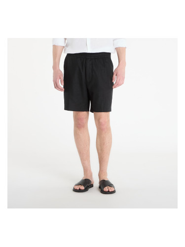Къси панталони Calvin Klein Straight Linen 7" Pull On Short Black L
