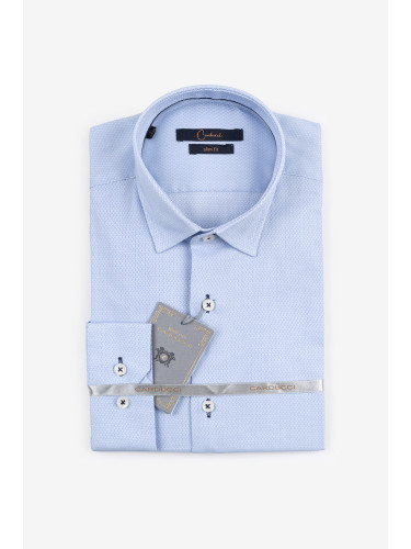 Класическа мъжка риза в светлосин цвят