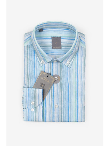 Риза Slim fit пъстро райе 2