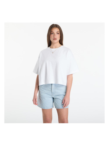 Тениска Calvin Klein Jeans Ss Cropped Boxy Satin Floral Tee Bright White XS