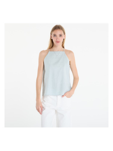 Calvin Klein Jeans Linen Sl Fashion Top Green L