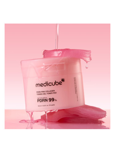 Хидратиращи тонер падове с колаген Medicube PDRN Pink Collagen Toning Gel Toner Pad