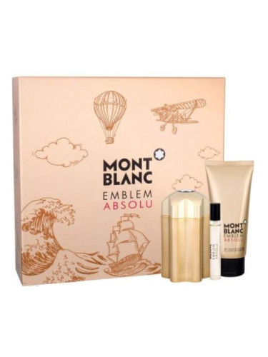 Mont Blanc Emblem Absolu M Set - EDT 100 ml + EDT 7.5 ml + Sh/Gel 100 ml, Комплект за мъже - Тоалетна вода 100 ml + Тоалетна вода 7.5 ml + Душ гел 100