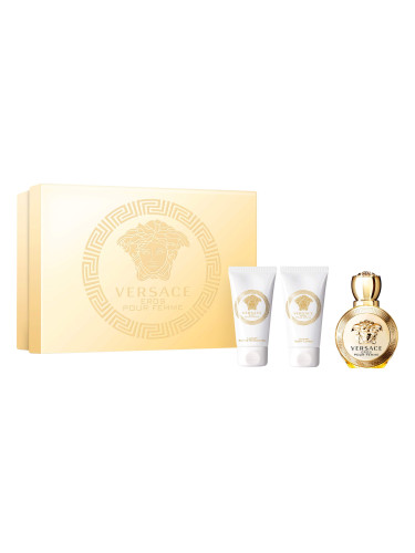 Versace Eros Комплект за жени EDP парфюм 50 ml + душ гел 50 ml + лосион за тяло 50 ml 