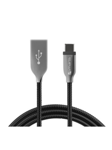 4smarts FerrumCord USB-C Stainless Steel Data Cable - USB-C кабел с оплетка от неръждаема стомана (50 см) (черен)