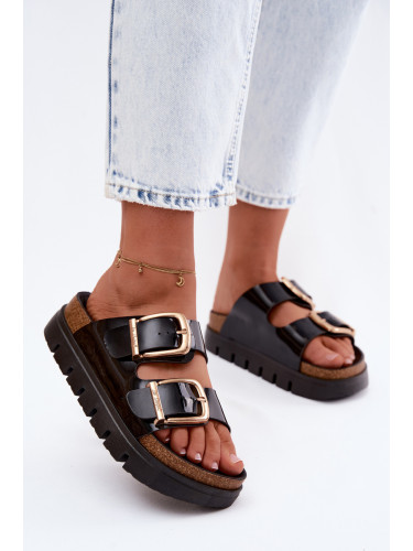 Дамски лачени джапанки Lee Cooper