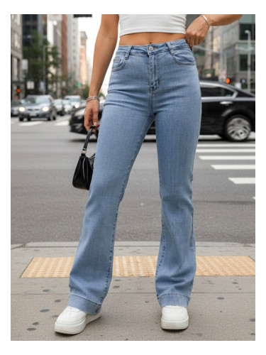 Дамски широки дънки сини Dstreet UY2776