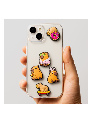 3D стикери Капибара, комплект от 5 броя