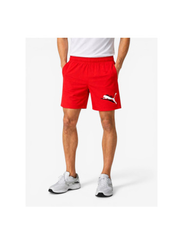 PUMA Essentials+ Logo Lab Shorts Red